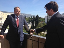 Στιγμιότυπο από τη χθεσινή μου συνέντευξη στο βρετανικό τηλεοπτικό δίκτυο Skynews